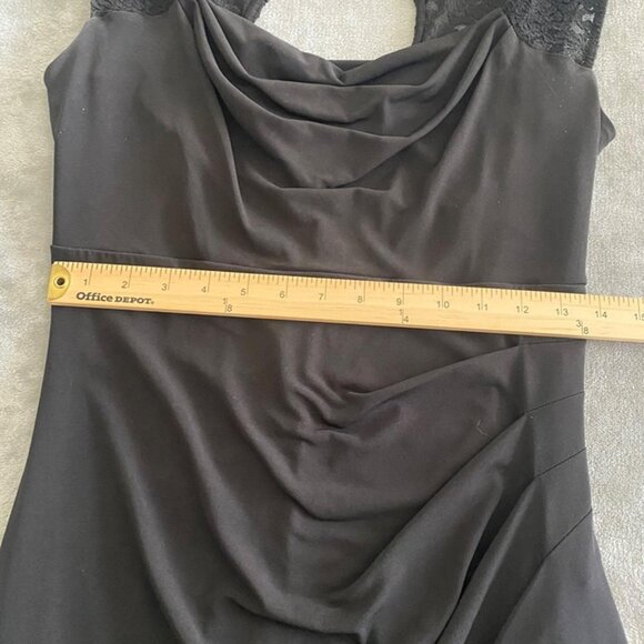 Studio Black Lace Cap Sleeve Ruched - Picture 4 of 4